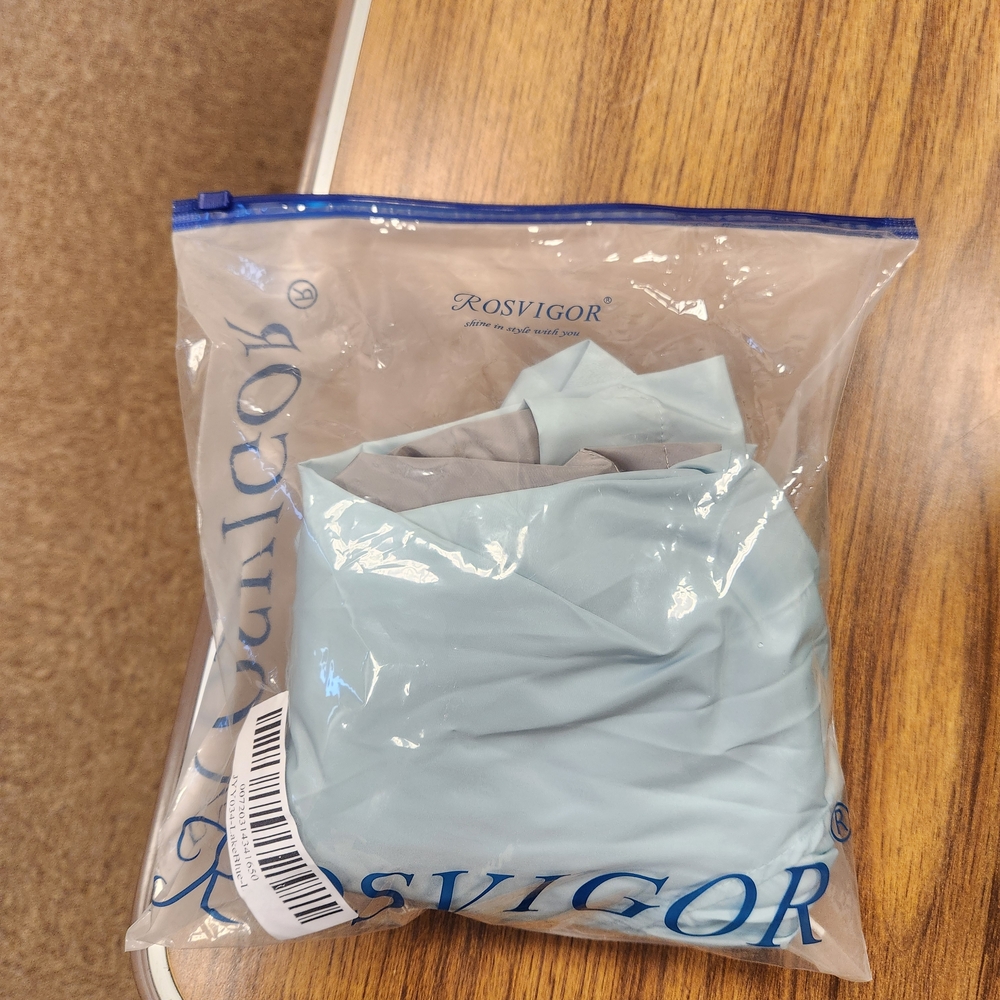 Light Blue and Gray Windbreaker Jacket - Picture 4 of 4